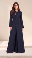 The Sabha Tailored Keyhole Abaya with Structured Waist - TAL by The Abaya Lab