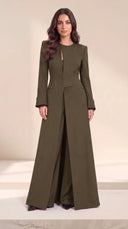 The Sabha Tailored Keyhole Abaya with Structured Waist - TAL by The Abaya Lab