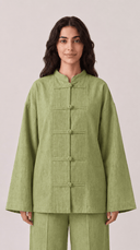 The Sabiha Jeans Co-Ord Set with Mandarin Collar - TAL by The Abaya Lab