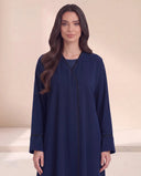 The Sabura Contrast Stitch Open Abaya - TAL by The Abaya Lab