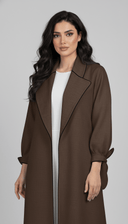 The Sadeen Soft Tailored Collar Open Abaya - TAL by The Abaya Lab