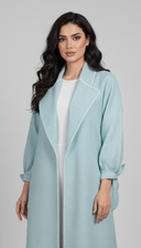 The Sadeen Soft Tailored Collar Open Abaya - TAL by The Abaya Lab