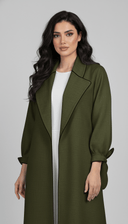The Sadeen Soft Tailored Collar Open Abaya - TAL by The Abaya Lab