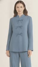 The Sadia Mandarin Collar Tie-Front Co-Ord Set - TAL by The Abaya Lab