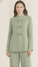 The Sadia Mandarin Collar Tie-Front Co-Ord Set - TAL by The Abaya Lab