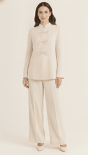 The Sadia Mandarin Collar Tie-Front Co-Ord Set - TAL by The Abaya Lab