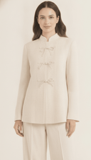 The Sadia Mandarin Collar Tie-Front Co-Ord Set - TAL by The Abaya Lab