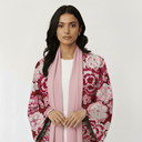 The Safa Crimson Floral Abaya - TAL by The Abaya Lab