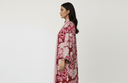 The Safa Crimson Floral Abaya - TAL by The Abaya Lab