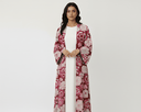 The Safa Crimson Floral Abaya - TAL by The Abaya Lab