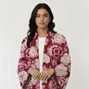 The Safa Crimson Floral Abaya - TAL by The Abaya Lab