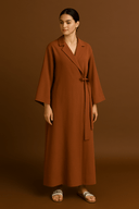 The Safiya Wrap Abaya – Rust Edition - The Abaya Lab