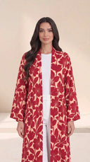 The Safura Floral Print Open-Front Abaya - TAL by The Abaya Lab