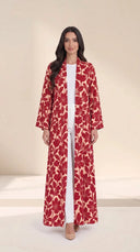 The Safura Floral Print Open-Front Abaya - TAL by The Abaya Lab