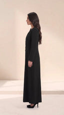 The Saghira Asymmetric Button Detail Abaya - TAL by The Abaya Lab