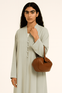 The Sahar Green - Grey Abaya - TAL by The Abaya Lab