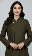 The Sajaa Layered Bodice Tassel Abaya - TAL by The Abaya Lab