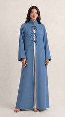 The Sajida Bow Tie Front Open Abaya - TAL by The Abaya Lab