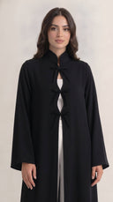 The Sajida Bow Tie Front Open Abaya - TAL by The Abaya Lab