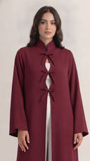 The Sajida Bow Tie Front Open Abaya - TAL by The Abaya Lab