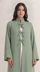 The Sajida Bow Tie Front Open Abaya - TAL by The Abaya Lab