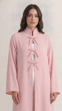 The Sajida Bow Tie Front Open Abaya - TAL by The Abaya Lab