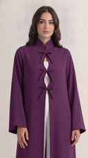 The Sajida Bow Tie Front Open Abaya - TAL by The Abaya Lab
