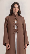The Sajida Bow Tie Front Open Abaya - TAL by The Abaya Lab