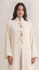 The Sajida Bow Tie Front Open Abaya - TAL by The Abaya Lab