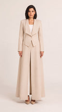 The Sajida Tailored Drape Collar Open Abaya - TAL by The Abaya Lab
