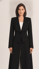 The Sajida Tailored Drape Collar Open Abaya - TAL by The Abaya Lab