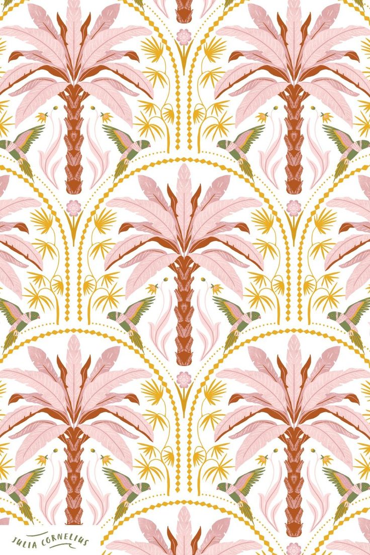 The Salama Pink Palm Tree Abaya - TAL by The Abaya Lab