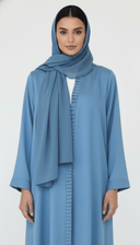 The Salha Elegant Ripple Trim Abaya - TAL by The Abaya Lab
