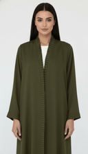 The Salha Elegant Ripple Trim Abaya - TAL by The Abaya Lab