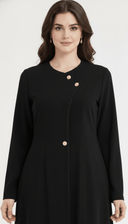 The Salma Minimalist Button Accent Abaya - TAL by The Abaya Lab