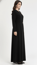 The Salma Minimalist Button Accent Abaya - TAL by The Abaya Lab