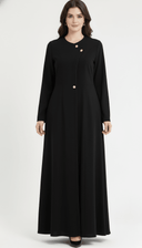 The Salma Minimalist Button Accent Abaya - TAL by The Abaya Lab