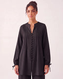 The Salma Pintuck Button Front Tunic Set - TAL by The Abaya Lab