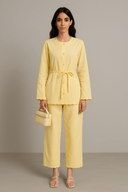The Salma Yellow Wave Detail Set - TAL by The Abaya Lab