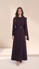 The Salwa Tailored Abaya with Asymmetric Button Detail - TAL by The Abaya Lab