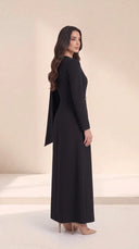The Salwa Tailored Abaya with Asymmetric Button Detail - TAL by The Abaya Lab