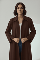 The Samaa Collared Open Abaya - TAL by The Abaya Lab