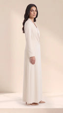The Samah Draped Collar Abaya with Tailored Waist - TAL by The Abaya Lab