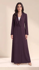 The Samah Draped Collar Abaya with Tailored Waist - TAL by The Abaya Lab