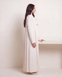 The Samah Pleated Yoke Open Front Abaya - TAL by The Abaya Lab