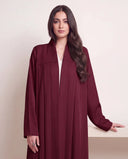 The Samah Pleated Yoke Open Front Abaya - TAL by The Abaya Lab