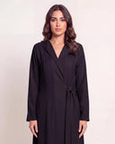 The Samah Tailored Abaya with Contrast Stitch Detailing - TAL by The Abaya Lab