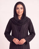The Samah Tailored Abaya with Contrast Stitch Detailing - TAL by The Abaya Lab