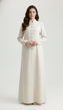 The Samar Structured Mandarin Neck Abaya - TAL by The Abaya Lab