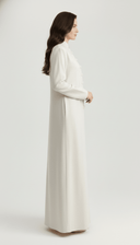 The Samar Structured Mandarin Neck Abaya - TAL by The Abaya Lab